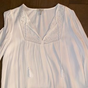 Joie White Tassel Dress